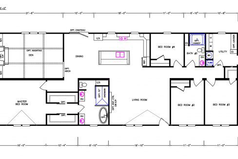 Kabco 3246 (KB-3246), Also Known As "30 A" mobile home floorplan