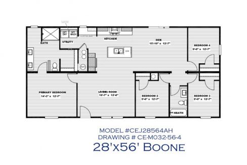28x56 mobile home floorplan