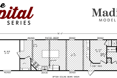 Madison Manufactured Homes The Capital Series 167832A floor plan